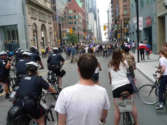 Disorderly group of intoxicated bike riders collapses, unaided by external factors