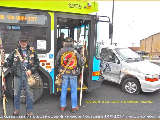 On the left side, there is a person in black color jacket wearing a bag, holding thread of the bag...