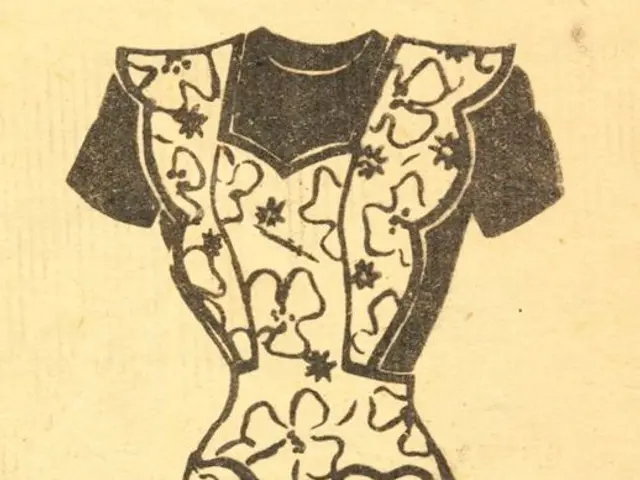 In this image we can see a picture of a dress. We can also see a number down to it.