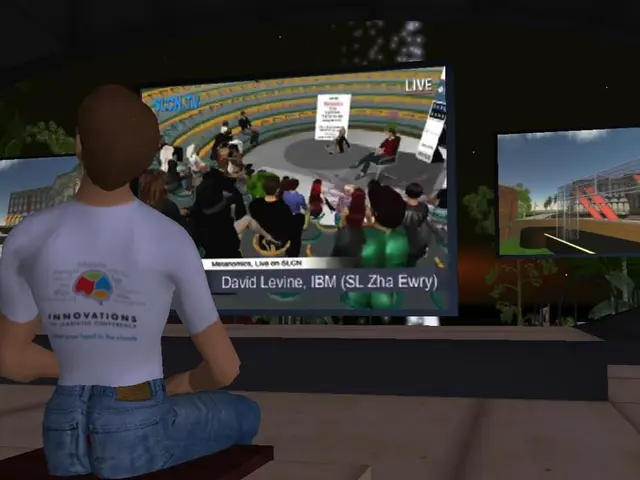 This is an animated image in this image, there is a man sitting on a bench, in the background there...